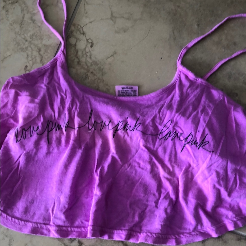 Victoria’s Secret pink Purple Crop Top